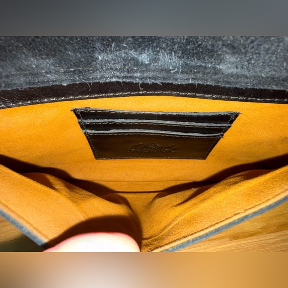 Patricia Nash Montana Collection Leather Maisie Flap Crossbody Black - Picture 8 of 14